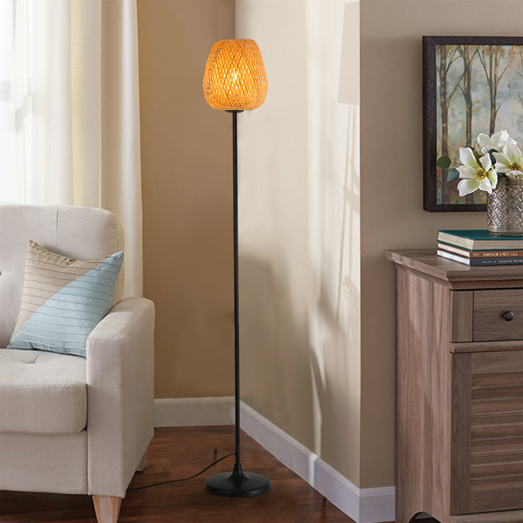 Woven on sale floor lamp